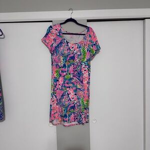 Lilly Pulitzer Pink and Blue Floral Dress